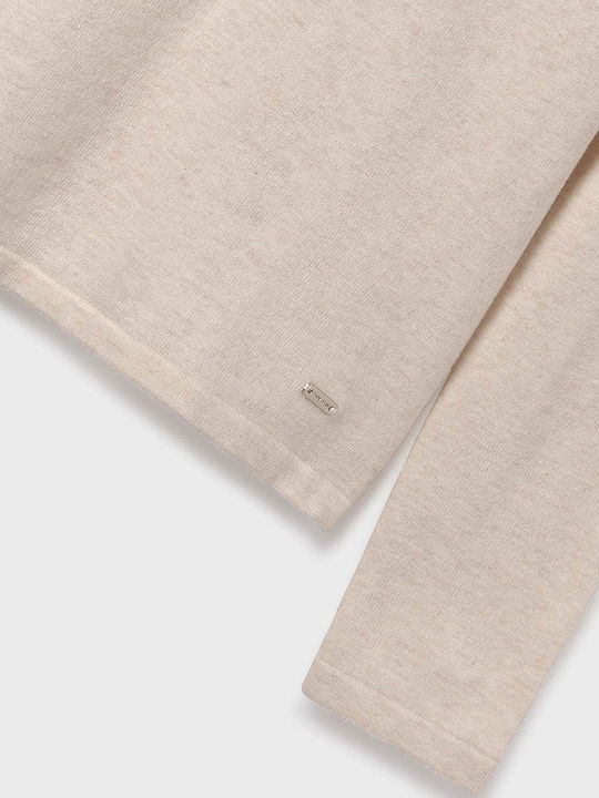 Mayoral Kinderhemd Langarm Beige Rollkragenpullover