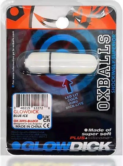 Inel Penian Vibrator Led Albastru Oxballs Glowdick