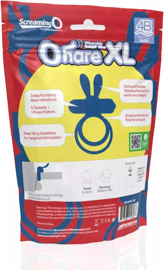 Screaming O Xl Ohare Vibrating Ring 5 Speeds Blue