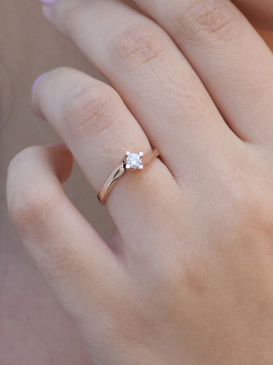 Einzelner Stein aus Roségold 18K