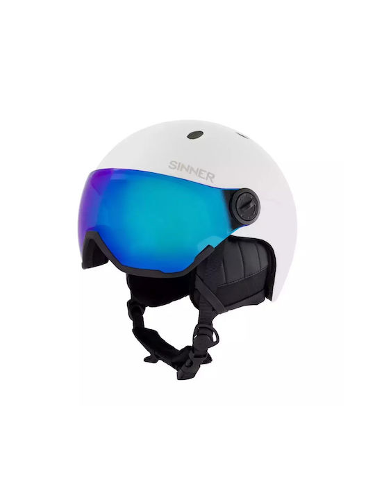 Sinner Titan Visor Kids Helmet for Ski & Snowboard White