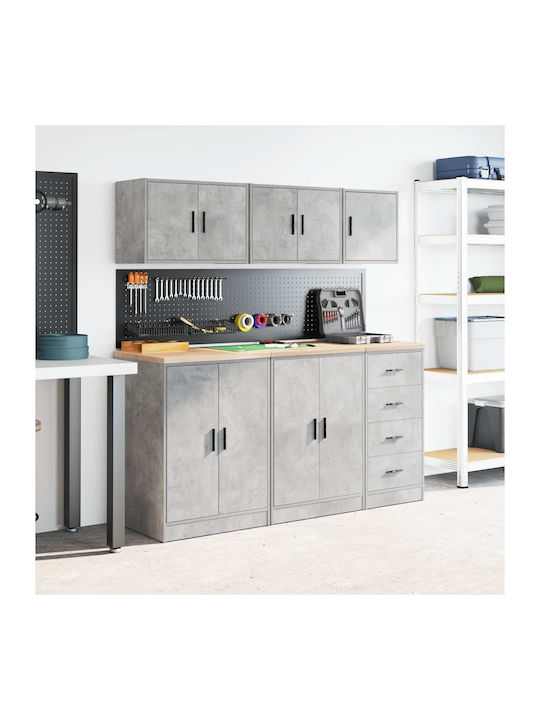 Wall Living Room Cabinet made of Grey Particle Board 40x30x41cm