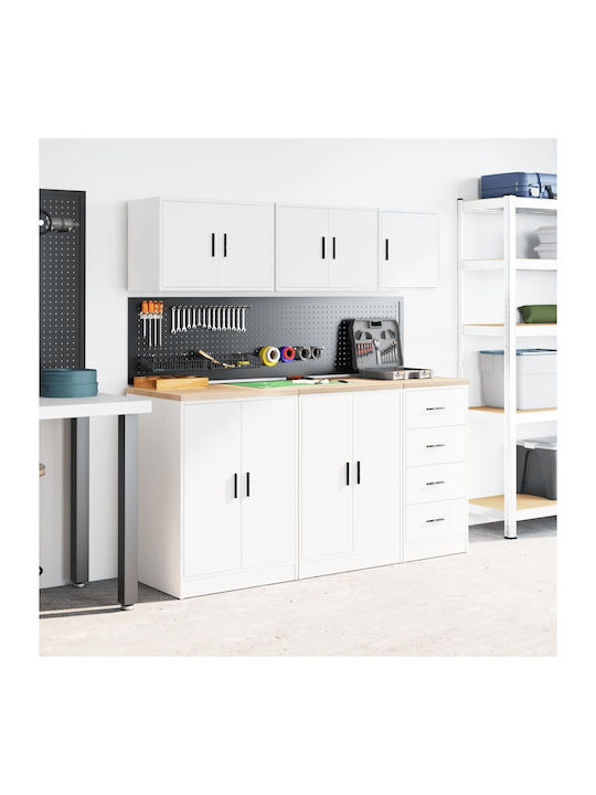 Wall Living Room Cabinet made of Particle Board White 40x30x41cm