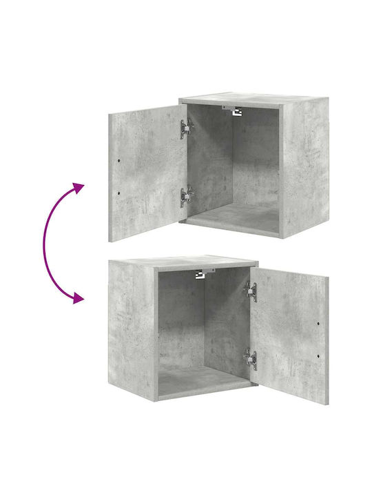 Wall Living Room Cabinet made of Grey Particle Board 40x30x41cm