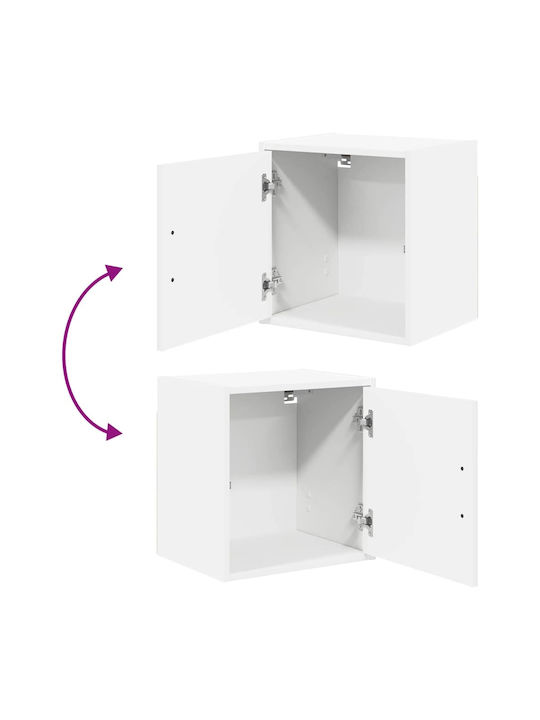 Wall Living Room Cabinet made of Particle Board White 40x30x41cm