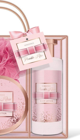 Anne Moller Wondernice Powder Rose Set Îngrijire pentru Curățare corp 4buc