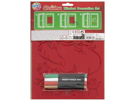 Window Decoration Set Markers Stencils Christmas Theme