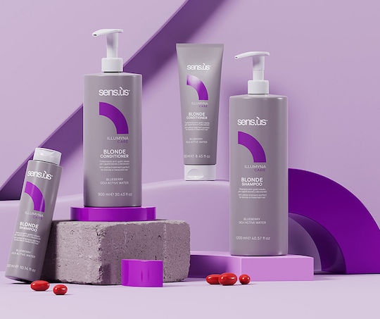 Sensus Illumyna Care Blonde Σαμπουάν Αναδόμησης/Θρέψης & Λάμψης για Βαμμένα Μαλλιά 1200ml