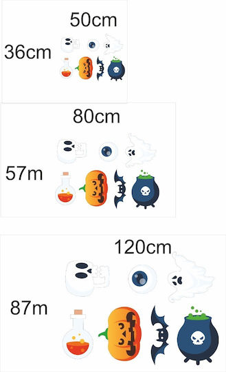 Halloween Window Sticker 05 Set of 6 Stickers 80cm X 59cm