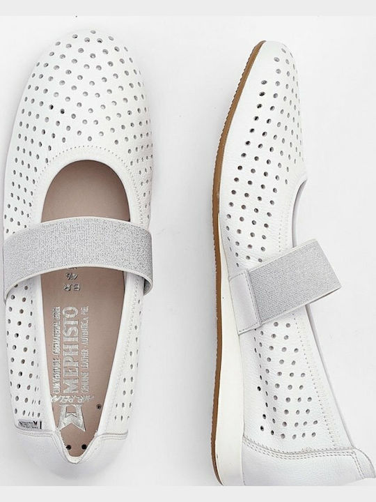 Anatomic Leather Ballerinas Perf White