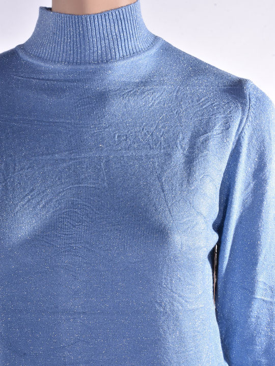 Women's Sweater Turtleneck Sky Blue