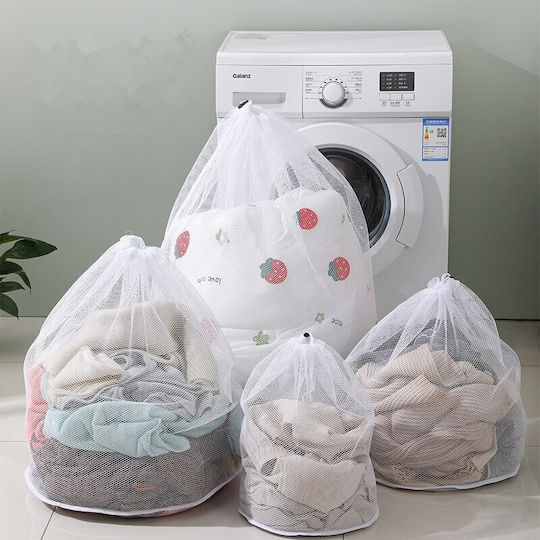 Clothes Lingerie Protection Bag Compatible Washing Machine Tumble Dryer Premium Textile Material White 50 X 60 Cm Original Deals