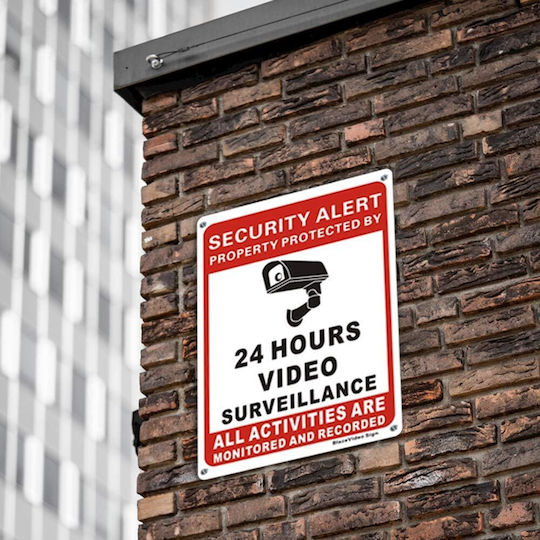 CCTV Monitoring Area Adhesive Sign 100x150mm