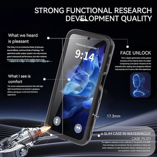 Shellbox Back Cover Σιλικόνης Αδιάβροχο Μαύρο (Galaxy A16)