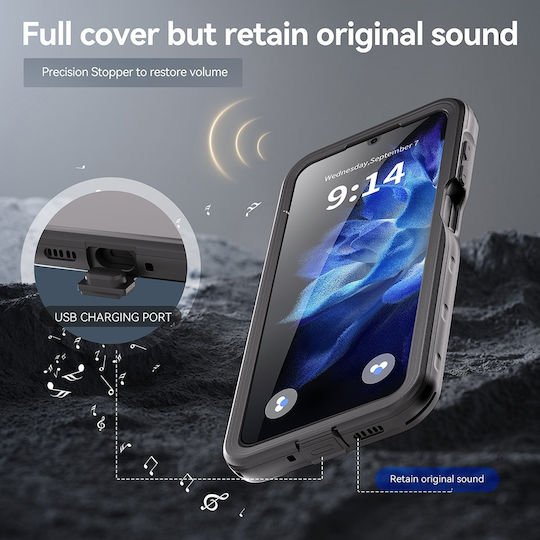 Shellbox Back Cover Σιλικόνης Αδιάβροχο Μαύρο (Galaxy A16)