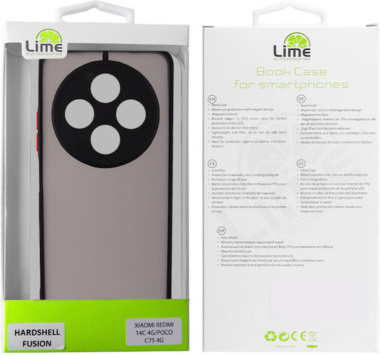 Lime Back Cover Plastic / Silicone Black (Redmi 14C / Poco C75)