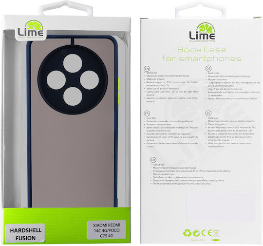 Lime Back Cover Plastic / Silicone Blue (Redmi 14C / Poco C75)