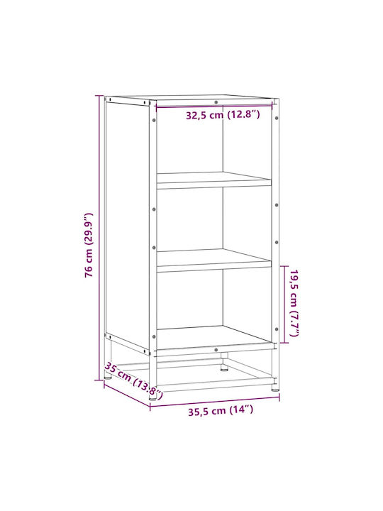 Kabinett Büro Brown Oak 35.5x35x76cm