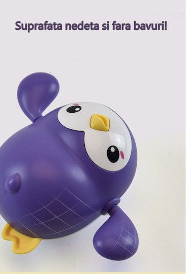 Interactive Bath Toy Children Flippy Purple Penguin