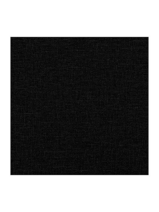 Pat Dublu Tapitat Cu Material Negru Cu Plăci Și Saltea 160x200cm