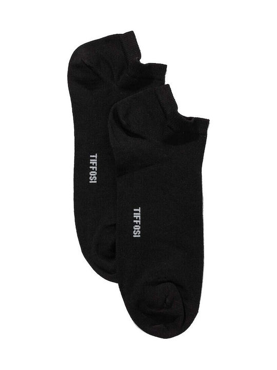 Tiffosi Herren Einfarbige Socken Schwarz 1Pack