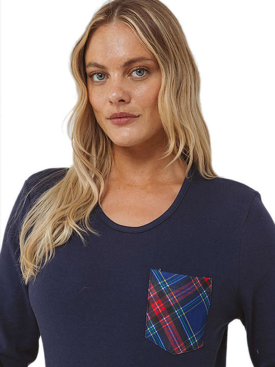 Odyssey Winter Damen Pyjama-Set Blau