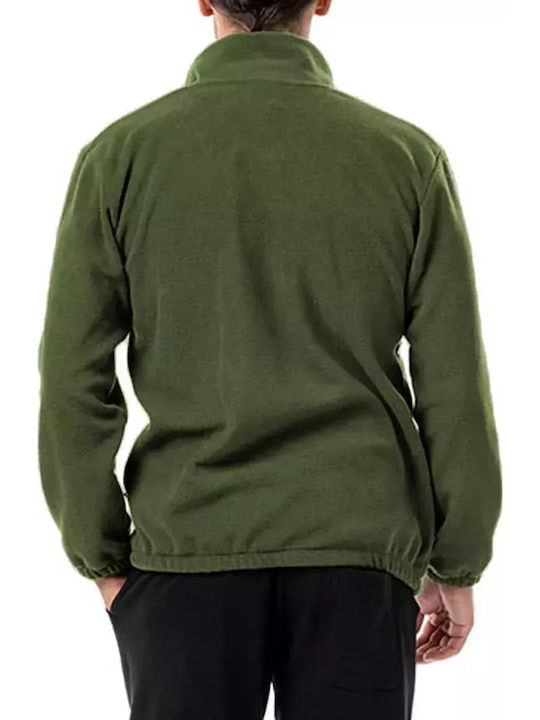 Herren Fleecejacke Khaki
