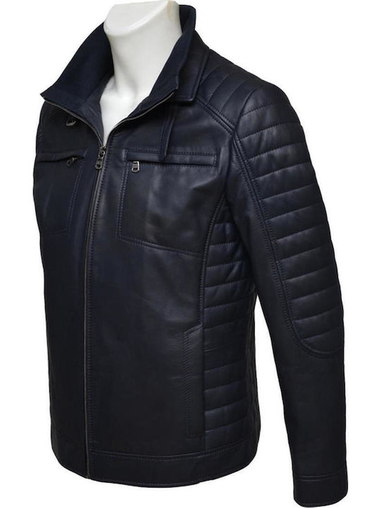 Leather Jacket D.blue T