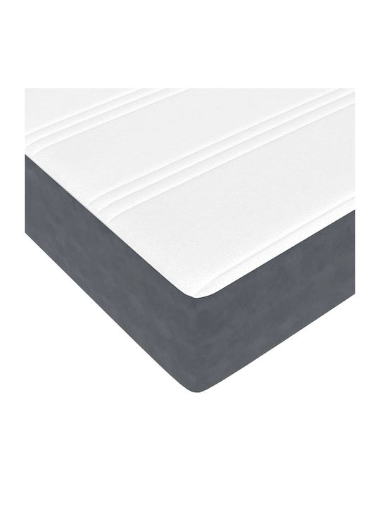 King Size Bed Upholstered with Velvet Dark Gray with Slats and Mattress 180x200cm 3311262