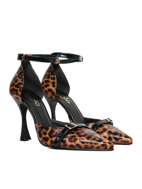 Leopard Pumps with Elegant Straps Made in Greece