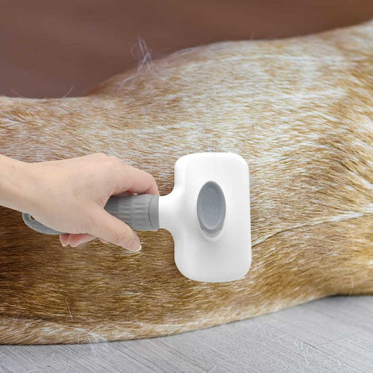 Professional Self-Cleaning Pet Brush Gray