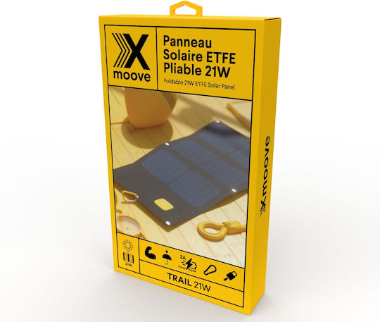 Trail X-moove Сгъваемо Слънчево Панелно Зарядно Устройство 21W с USB Изход (За Преносими Устройства)