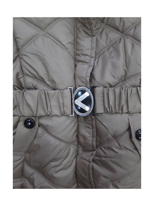 Domina Kinderjacke mit Futter & Kapuze Cappuccino