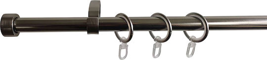 Homefit Ausziehbare Metallische Vorhangstange Einzeln Φ16mm 165-300cm Nickel