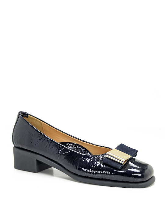 Relax Anatomic Patent Leather Blue Heels