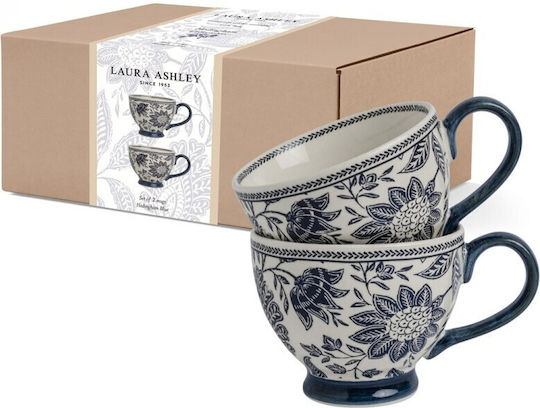 Laura Ashley Κούπα Κεραμική Μπλε 430ml