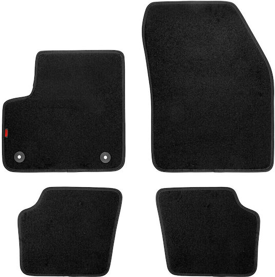 Lampa Σετ Μπροστινά και Πίσω Πατάκια Universal 4τμχ Jeep Avenger 5D 12/2022+ Μαύρα