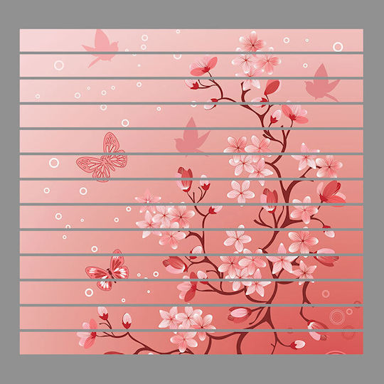 Decorative Staircase Wall Sticker Flowers and Birds 1 Piece Orafol Decorative Staircase Wall Sticker Flowers and Birds 1 Piece Orafol