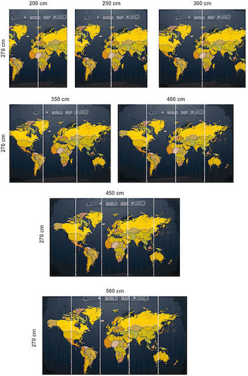 Wall Sticker World Map 1 Piece Orafol