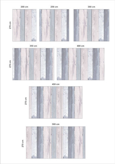 Декоративен Стикер За Стена Wooden Planks 1 Брой Orafol