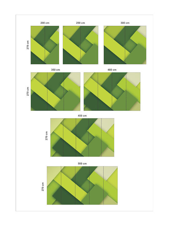 Διακοσμητικό Αυτοκόλλητο Τοίχου Green Stripes 1τμχ Orafol