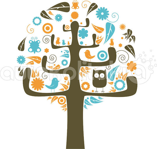 Funny Tree Wall Sticker 95cm X 118cm