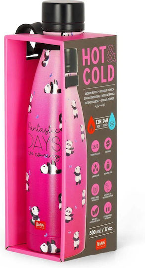 Legami Milano Thermosflasche Rostfreier Stahl Kunststoff 500ml Panda