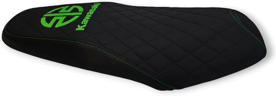 Joyr Kawasaki Quilted Diamond Pattern Seamless Waterproof Seat Cover Logo