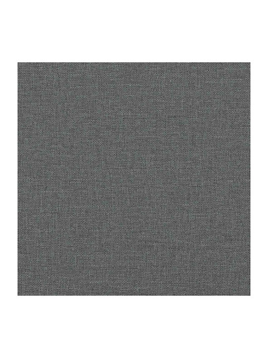 Double Bed Base Upholstered with Gray Fabric with Storage Space & Slats for Mattress 140x200cm