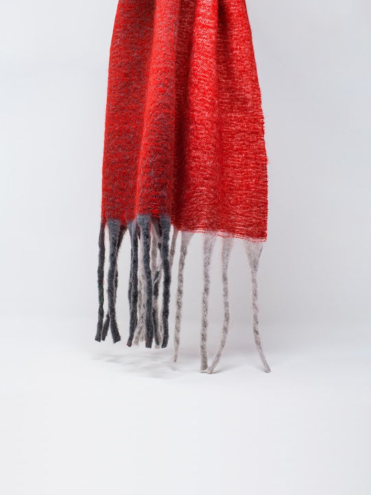 Q2 Women's Knitted Scarf Red