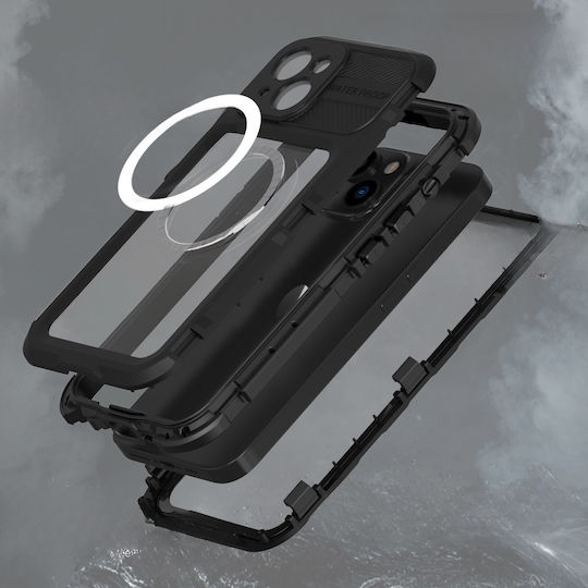 Shellbox Back Cover Πλαστικό / Σιλικόνης 2mm Αδιάβροχο Μαύρο (iPhone 14)