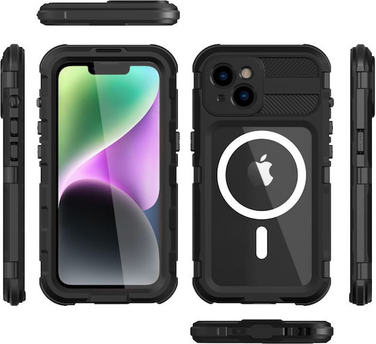 Shellbox Back Cover Πλαστικό / Σιλικόνης 2mm Αδιάβροχο Μαύρο (iPhone 14)