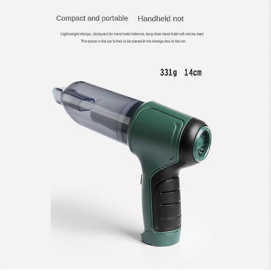 Car Handheld Vacuum Liquids with Power 120W Rechargeable 12V Green