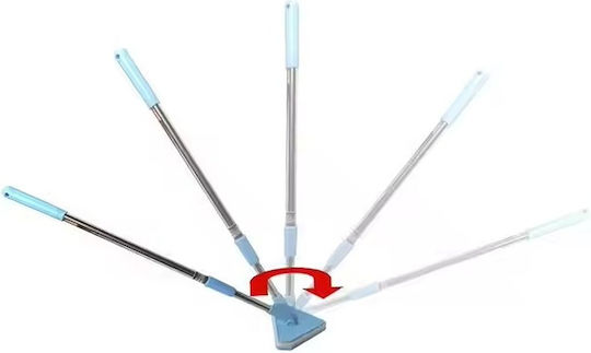 Aquarium Cleaning Brush with Telescopic Metal Handle Thick Triangle Sponge M58-93cm